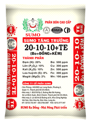 Phân NPK 20-10-10 + TE